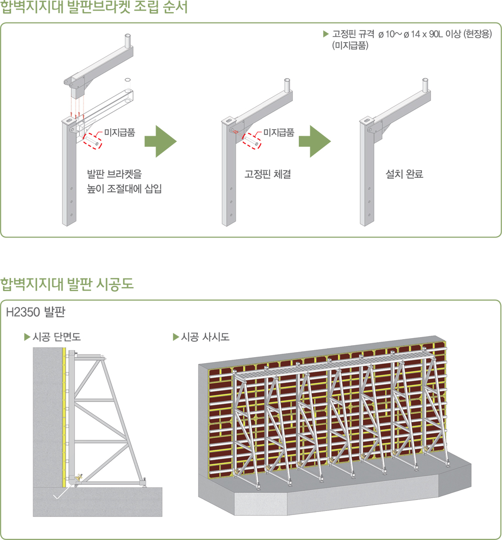 발판브라켓 시공도