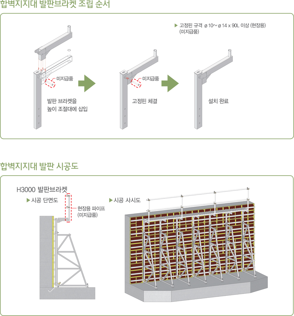 발판브라켓 시공도